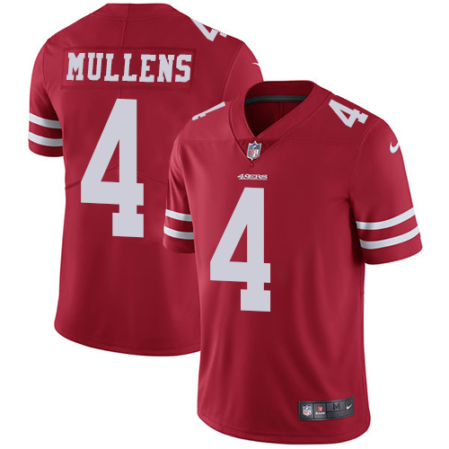 San Francisco 49ers Limited Red Men Nick Mullens Home NFL Jersey #4 Vapor Untouchable